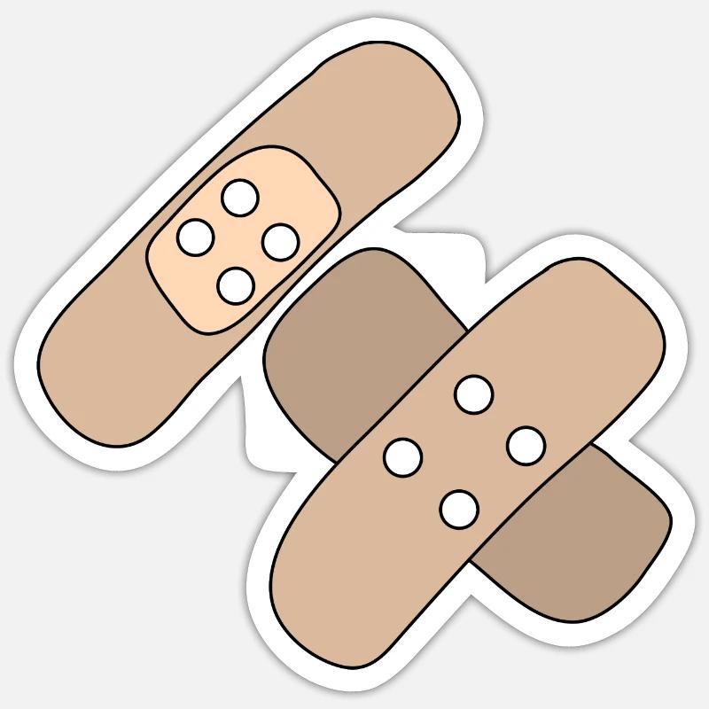 Patch, Wound, Injury, Healing, Gift Idea Sticker size S (10 x 10 cm)