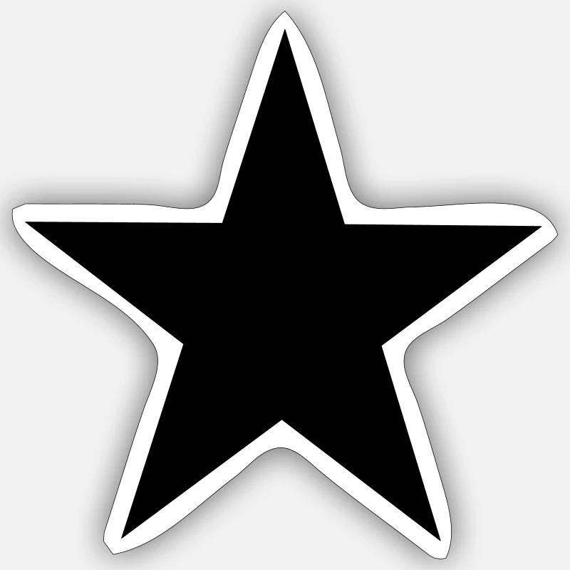 Stern - Sticker Größe S (10 x 10 cm) - Mattweiß
