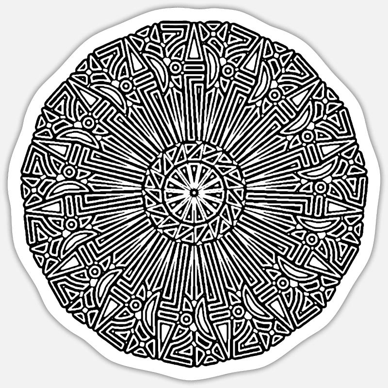 RF038 - BLACK - Sticker size S (10 x 10 cm) - white matte