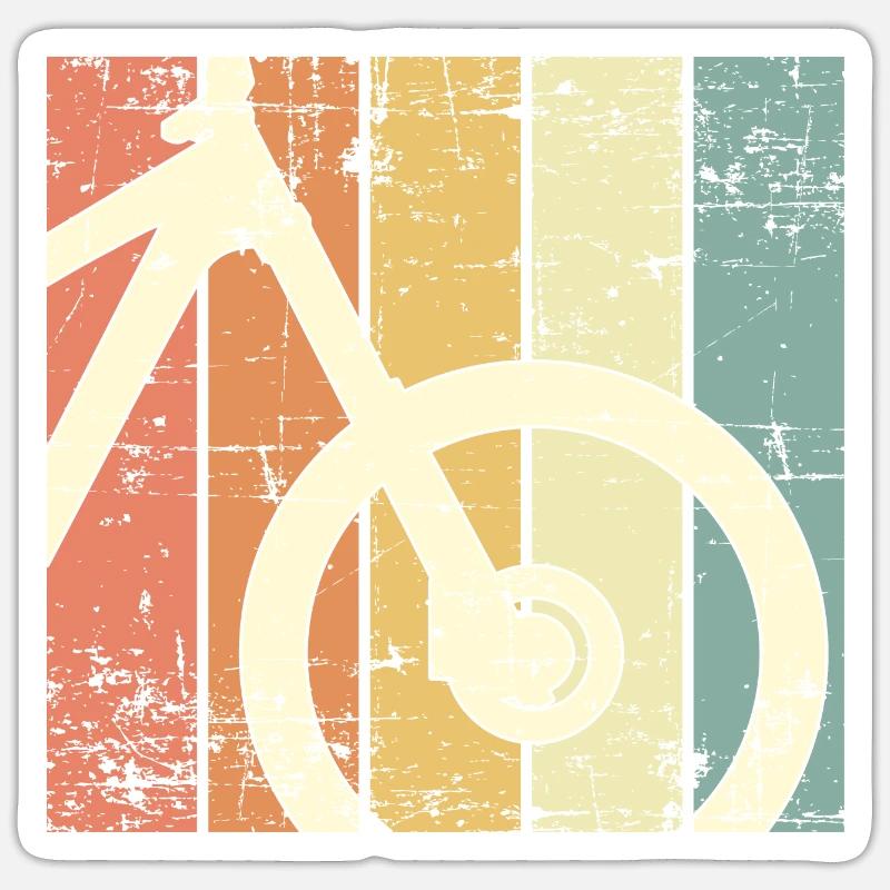 Fahrrad - Sticker Größe S (10 x 10 cm) - Mattweiß