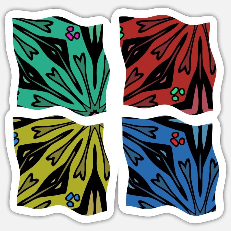 L’abstraction Sticker taille S (10 x 10 cm)