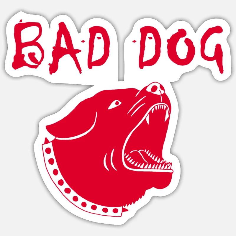 Böser Hund Sticker Größe S (10 x 10 cm)