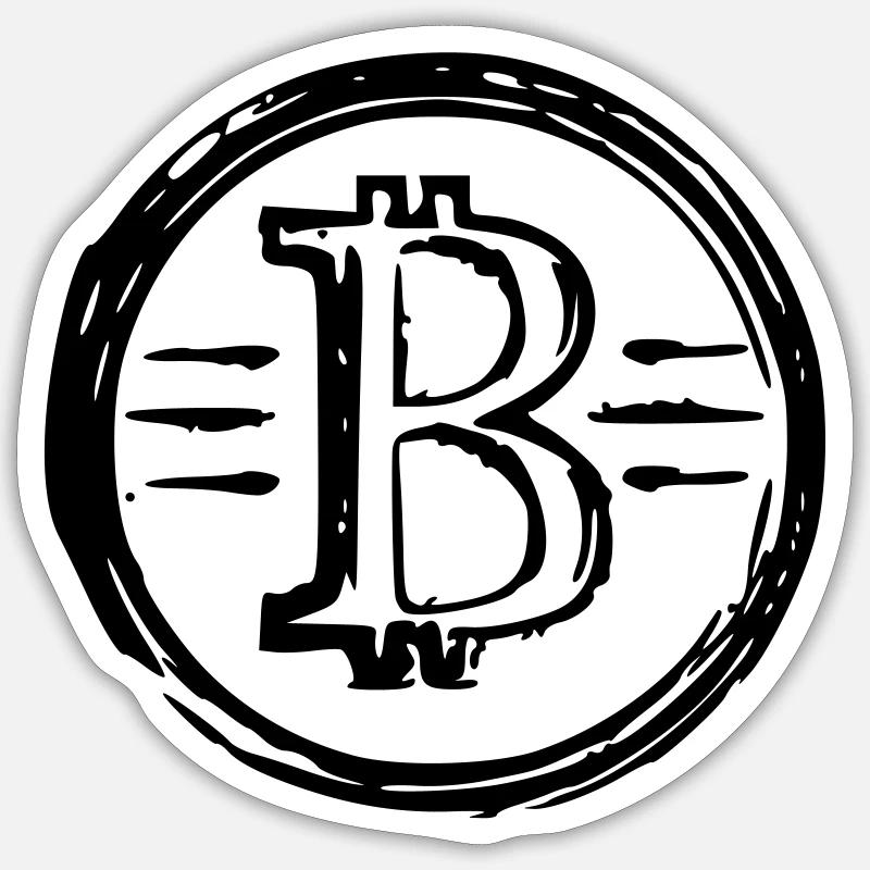 Bitcoin Krypto Sticker Größe S (10 x 10 cm)