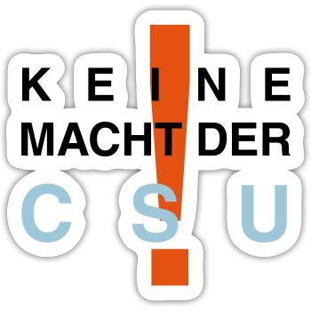 NOCSU - Sticker Größe S (10 x 10 cm) - Mattweiß - Vorne