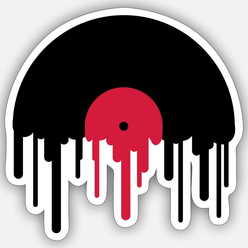 record_disc - Sticker Größe S (10 x 10 cm) - Mattweiß