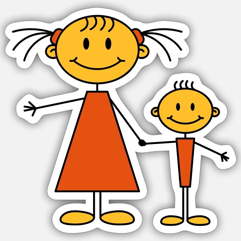 big_sister - Sticker Größe S (10 x 10 cm) - Mattweiß