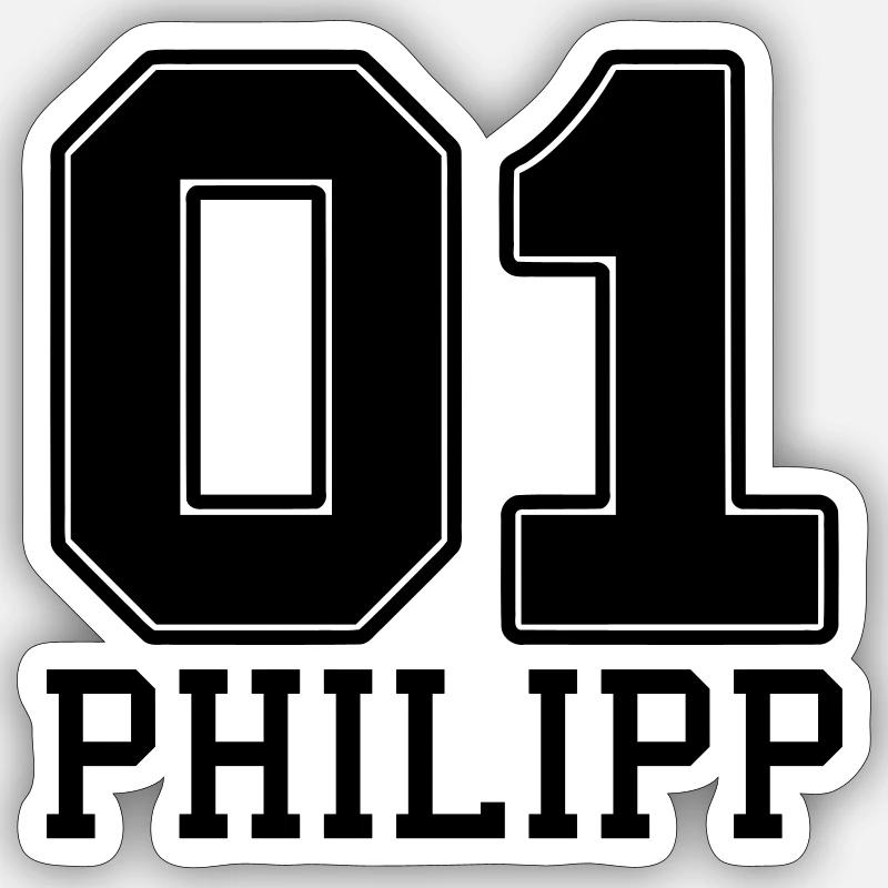 Philipp nom prénom Sticker taille S (10 x 10 cm)