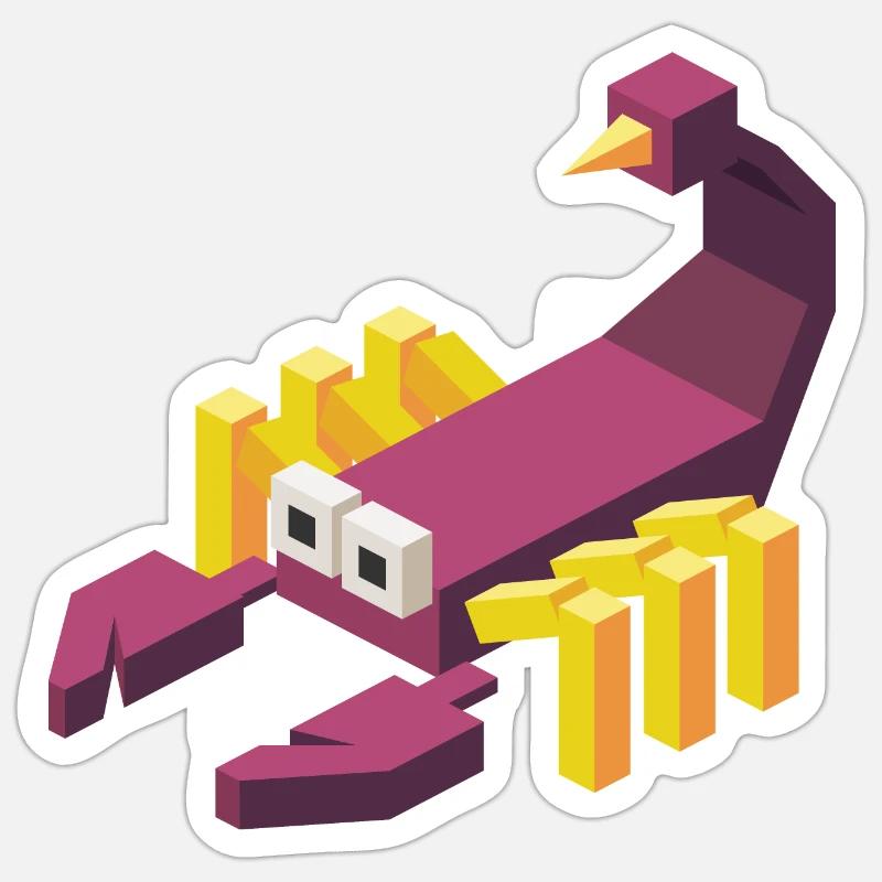 Scorpion Lowpoly Sticker taille S (10 x 10 cm)