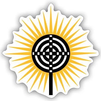 Cross of Atlantis - Platon - Symbol New Wisdom / - Sticker size S (10 x 10 cm) - white matte - Front