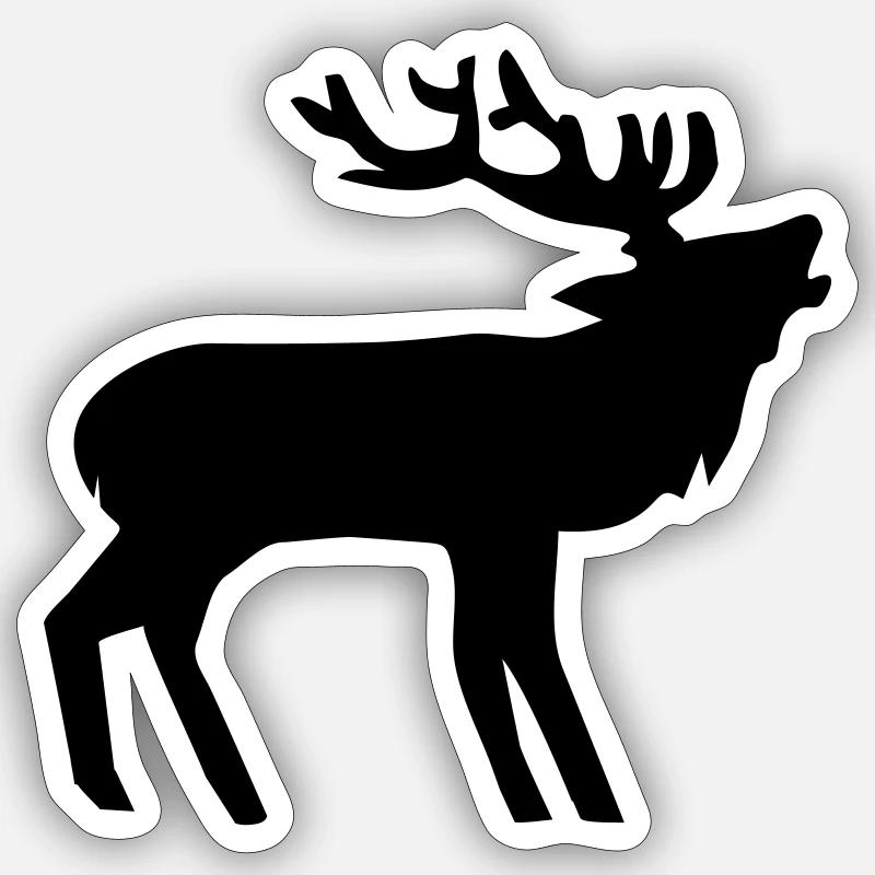 Belling stag Sticker size S (10 x 10 cm)