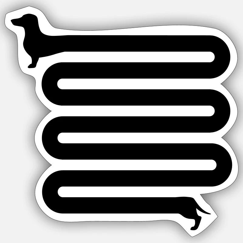 dachshund - Sticker size S (10 x 10 cm) - white matte