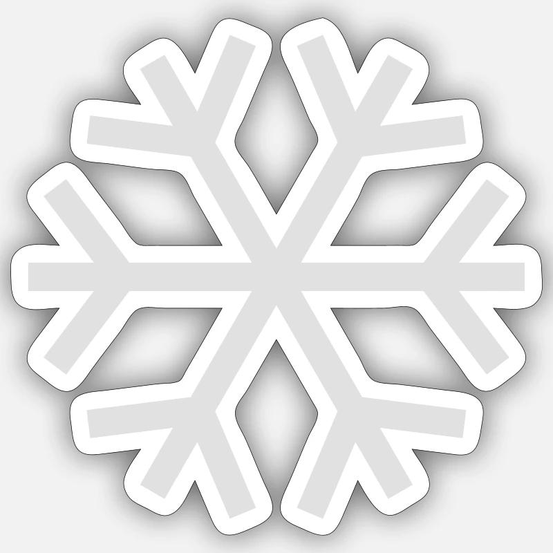 Flocon de neige Sticker taille S (10 x 10 cm)