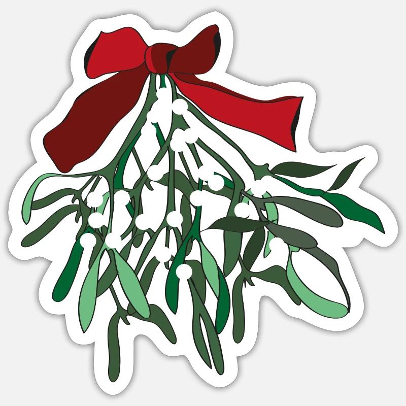Mistletoe - Sticker size S (10 x 10 cm) - white matte