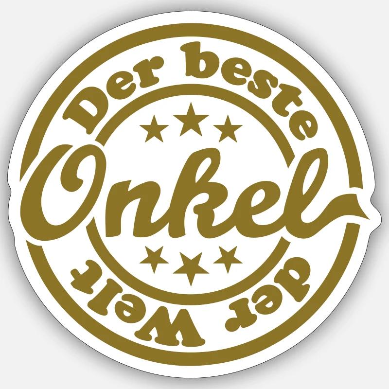 Bester Onkel (Stempel) - Sticker Größe S (10 x 10 cm) - Mattweiß
