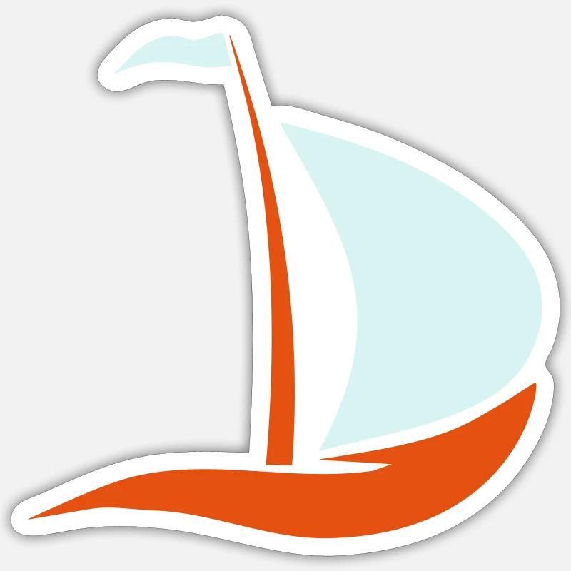 sailboat - Sticker size S (10 x 10 cm) - white matte
