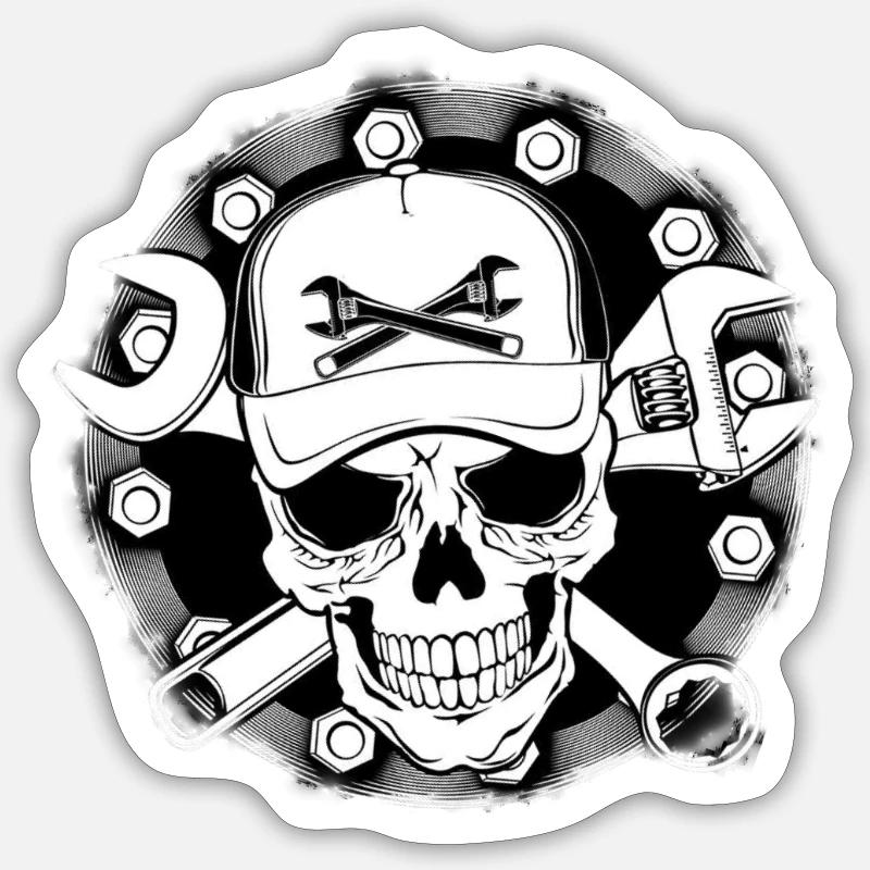 Custom Skull Sticker size S (10 x 10 cm)