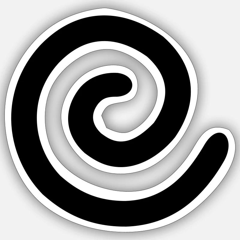 Spirale symbole signe vertèbre cadeau - Sticker taille S (10 x 10 cm) - blanc mat