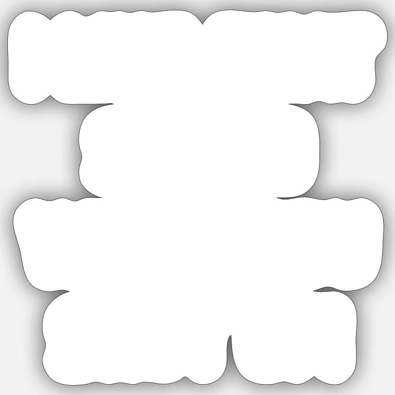 Énonciation drôle - Sticker taille S (10 x 10 cm) - blanc mat