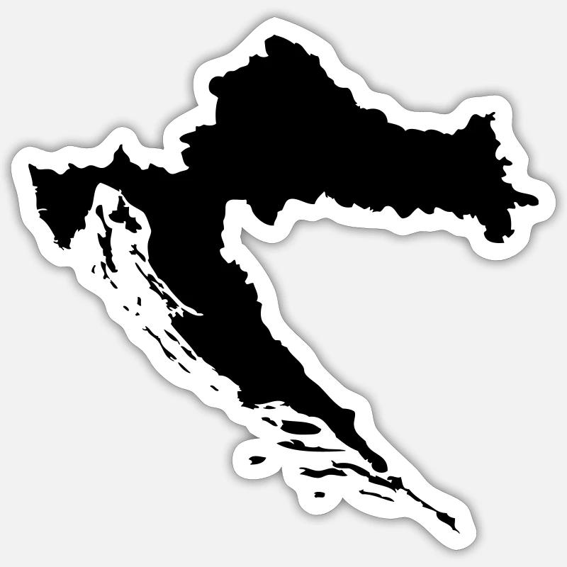 Croatia Croatia Map Map Sticker size S (10 x 10 cm)