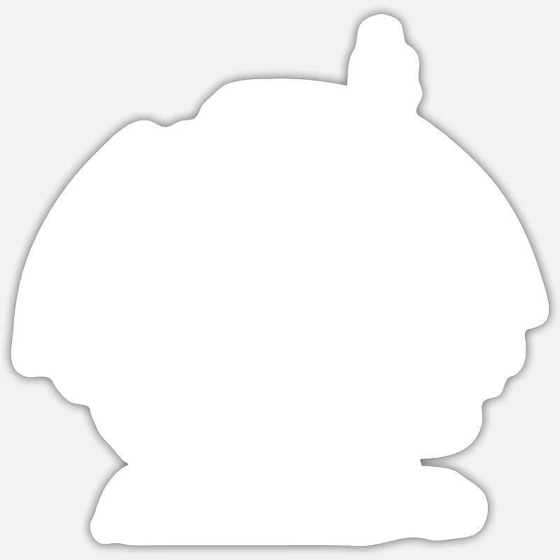 Mafia Gorilla W - Sticker Größe S (10 x 10 cm) - Mattweiß
