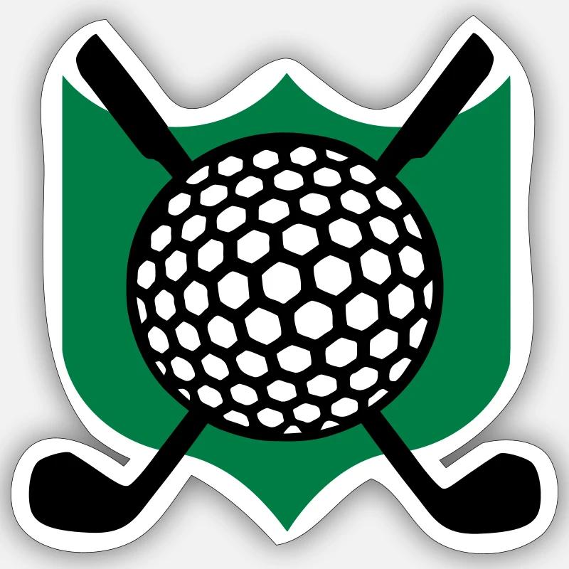 Golf - Sticker Größe S (10 x 10 cm) - Mattweiß