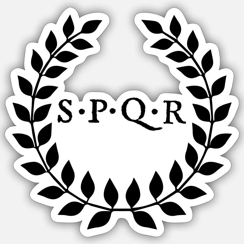 spqr - Naklejka rozmiar S (10 x 10 cm) - biały matowy