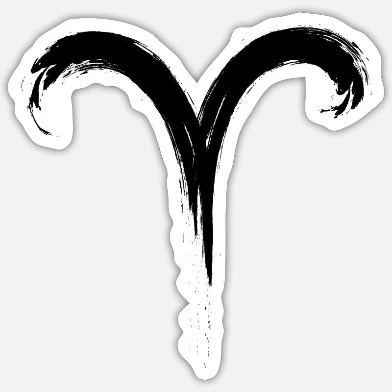 Ram - Sticker size S (10 x 10 cm) - white matte