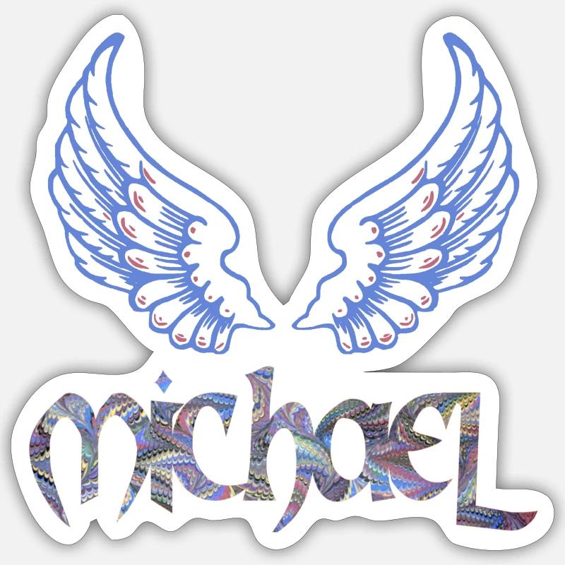 archangel michael e 45 - Sticker size S (10 x 10 cm) - white matte