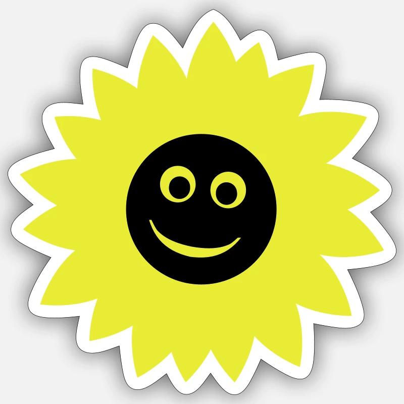 sunflower - Sticker size S (10 x 10 cm) - white matte