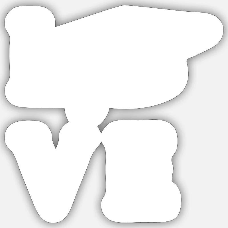 Love Schule Studium Abschluss Bachelor Master Sticker Größe S (10 x 10 cm)