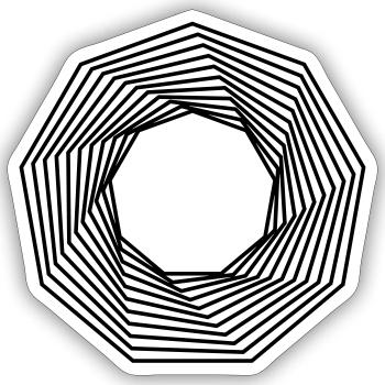 Formes - Sticker taille S (10 x 10 cm) - blanc mat - Devant