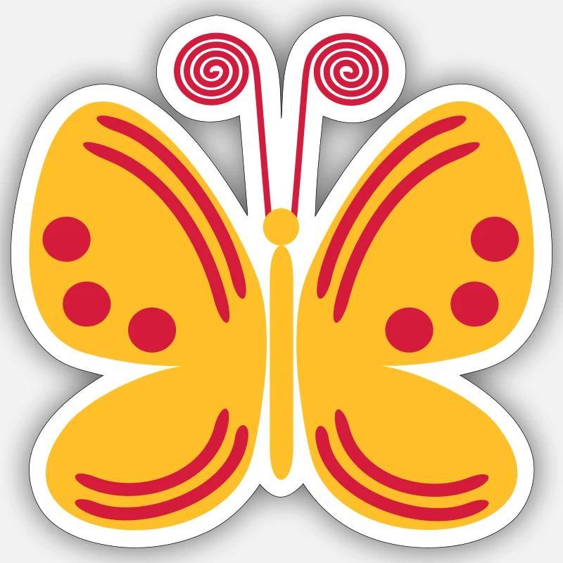 Butterfly Moth Insect Bee Gift Sticker size S (10 x 10 cm)
