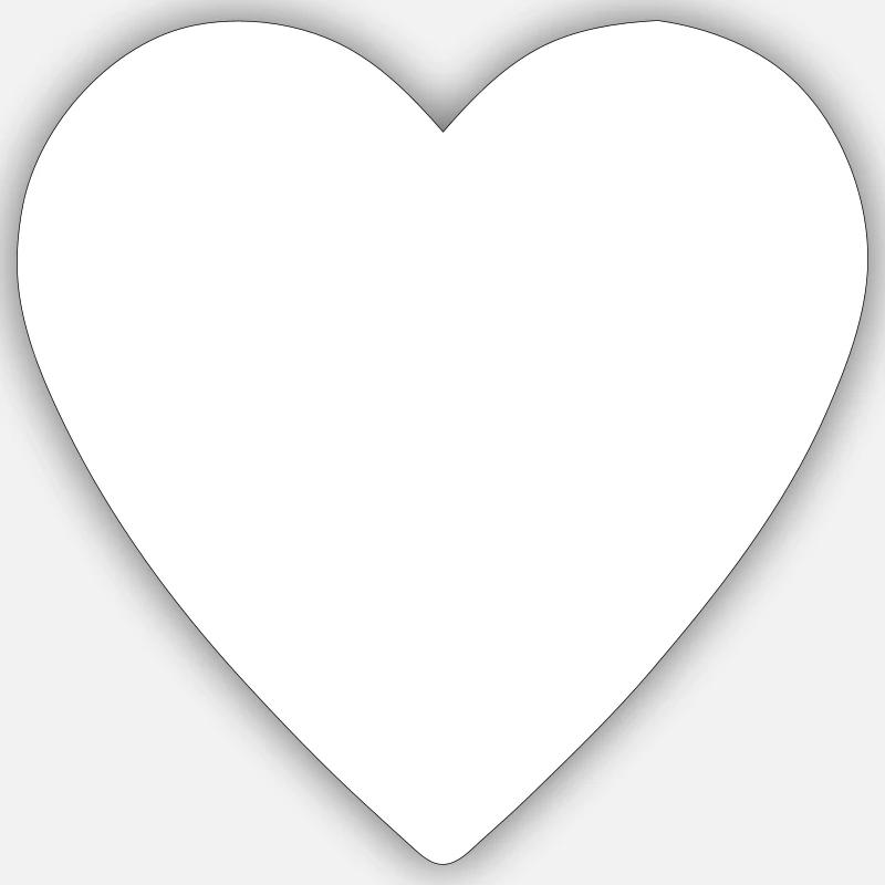 Heart flash - Sticker size S (10 x 10 cm) - white matte