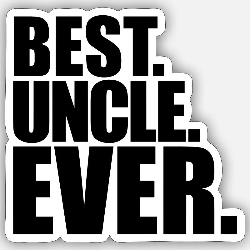 Onkel uncle - Sticker Größe S (10 x 10 cm) - Mattweiß