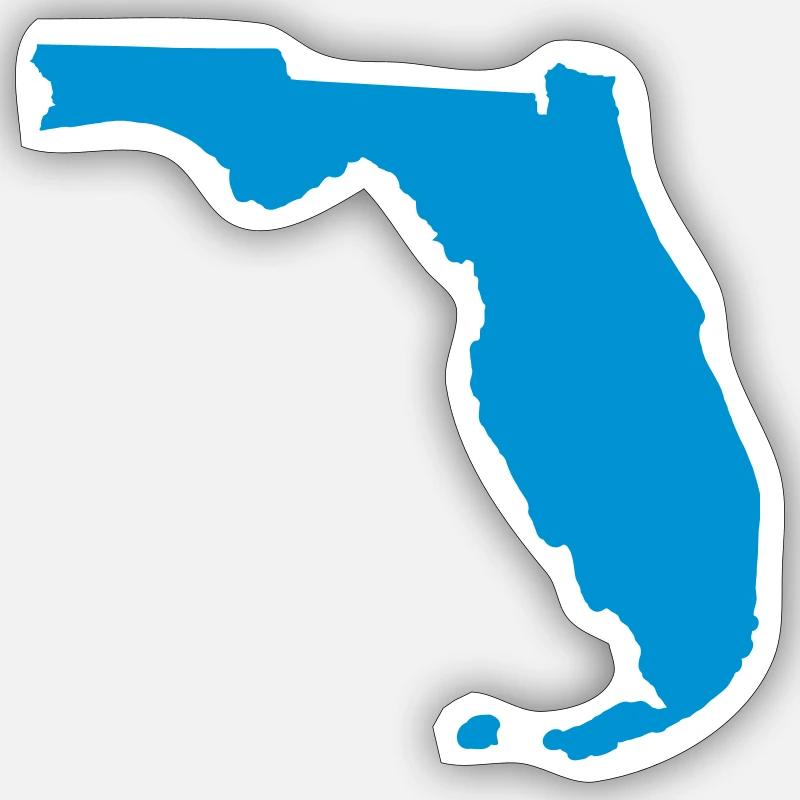 Florida - Sticker Größe S (10 x 10 cm) - Mattweiß