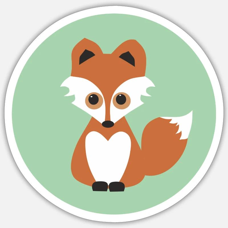 fuchs Sticker Größe S (10 x 10 cm)