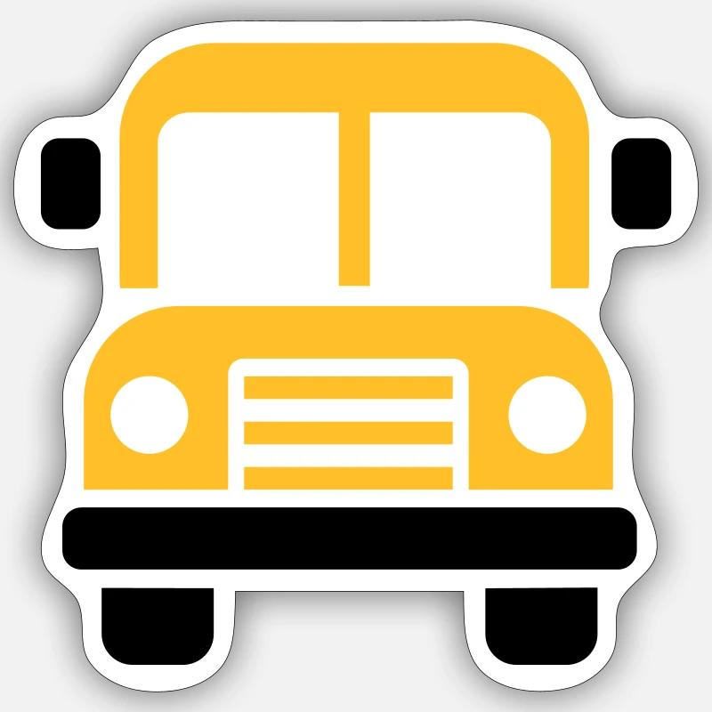 Bus - Sticker Größe S (10 x 10 cm) - Mattweiß