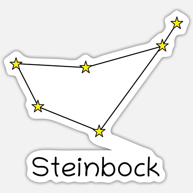 Sternzeichen Steinbock Sticker Größe S (10 x 10 cm)