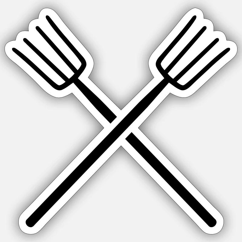 Pitchfork Sticker size S (10 x 10 cm)
