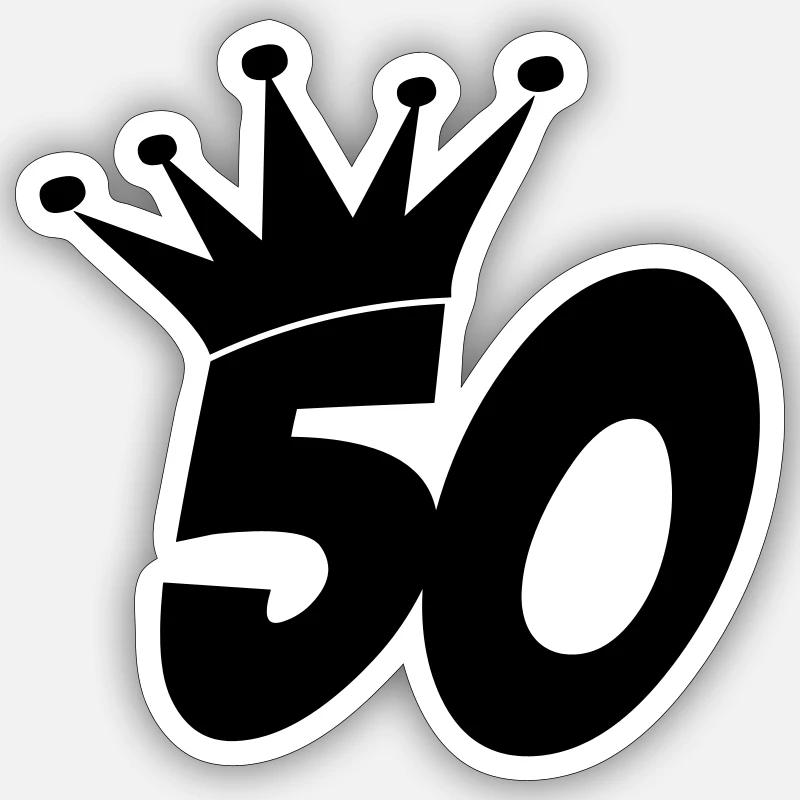 50 - Sticker size S (10 x 10 cm) - white matte