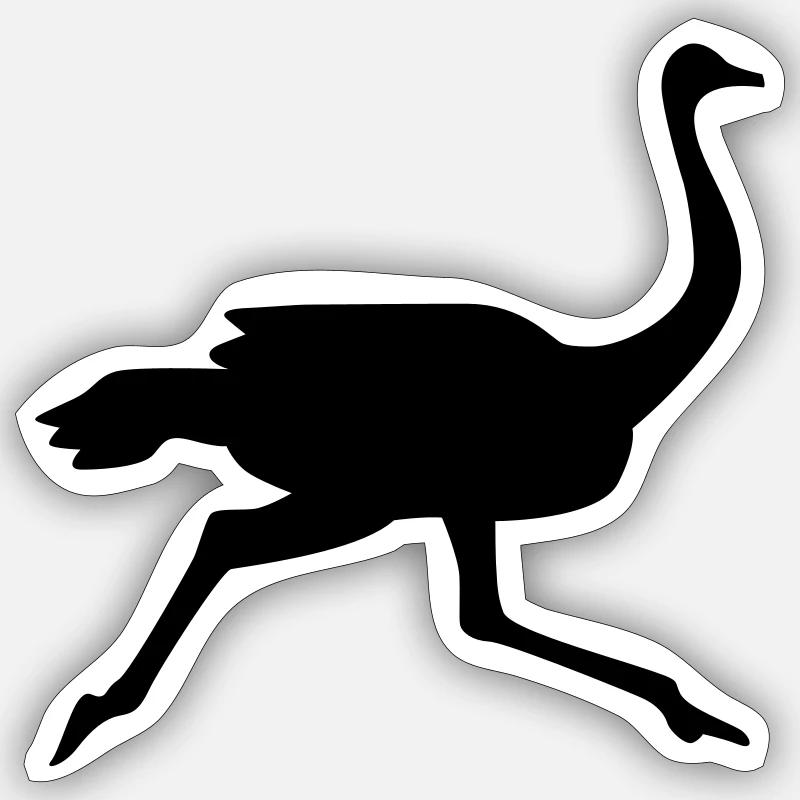 Strauß - Sticker Größe S (10 x 10 cm) - Mattweiß