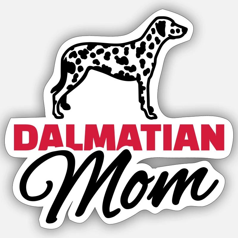 Dalmatian Mom - Sticker taille S (10 x 10 cm) - blanc mat