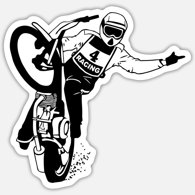 Speedway - Sticker taille S (10 x 10 cm) - blanc mat