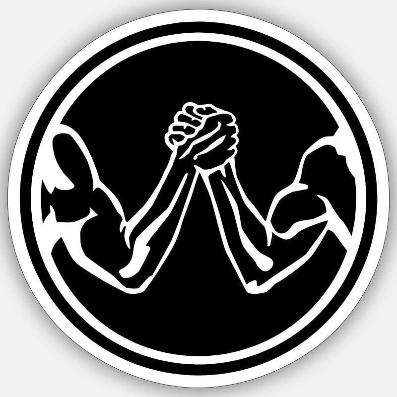 Bras de fer Sticker taille S (10 x 10 cm)