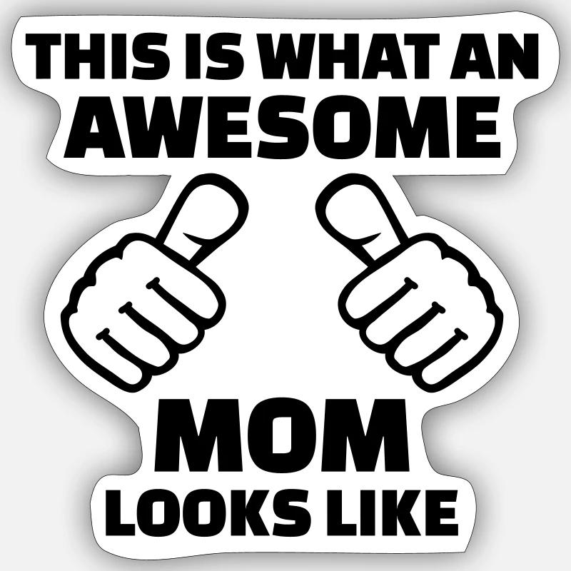 Mama - Sticker Größe S (10 x 10 cm) - Mattweiß