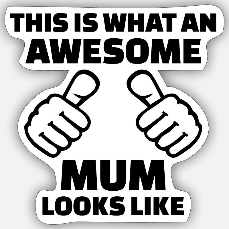 Mutter - Sticker Größe S (10 x 10 cm) - Mattweiß