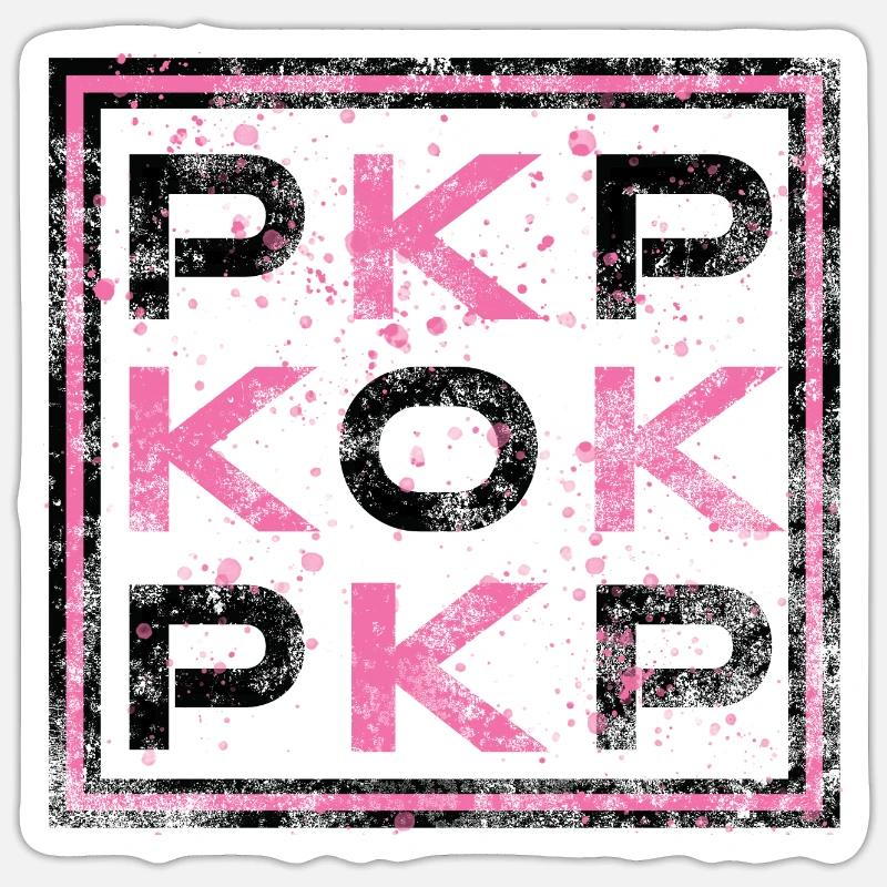 K-POP - Korea Pop - Sticker Größe S (10 x 10 cm) - Mattweiß