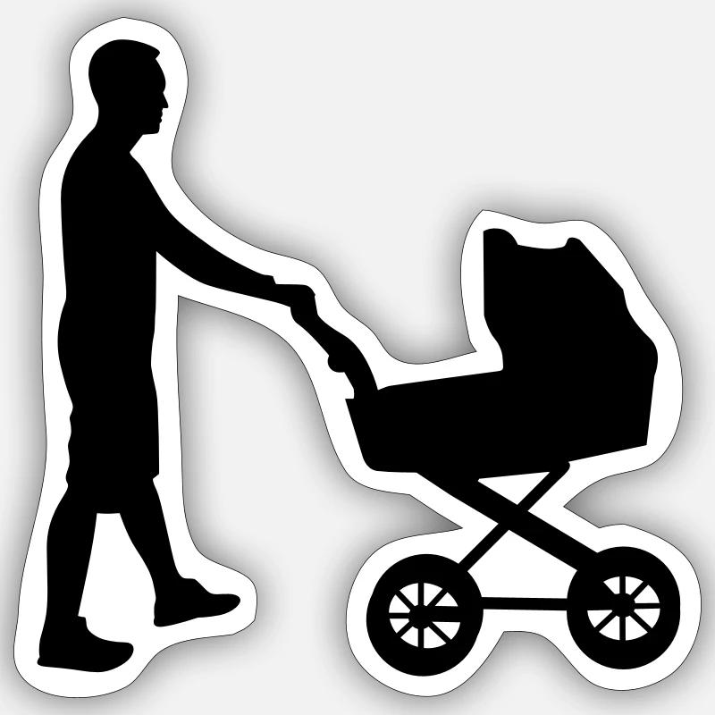 WALKING DAD Sticker Größe S (10 x 10 cm)