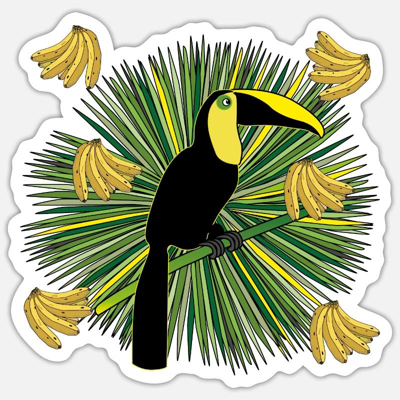 Toucan - Sticker size S (10 x 10 cm) - white matte
