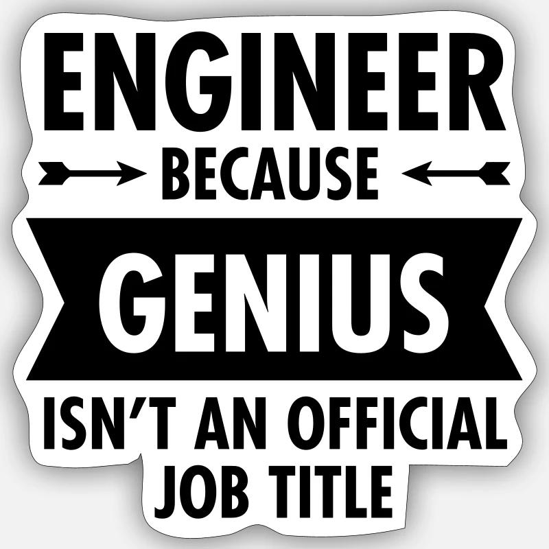 Engineer - Genius Sticker Größe S (10 x 10 cm)